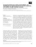 Báo cáo khoa học: Increased amylosucrase activity and speciﬁcity, and identiﬁcation of regions important for activity, speciﬁcity and stability through molecular evolution