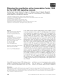 Báo cáo khoa học: Silencing the constitutive active transcription factor CREB by the LKB1-SIK signaling cascade