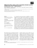 Báo cáo khoa học: Oligomerization states of the association domain and the holoenyzme of Ca2+ ⁄CaM kinase II