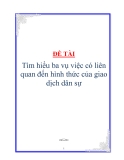 Đề tài 'Tìm hiểu ba vụ việc có liên quan đến hình thức của giao dịch dân sự"