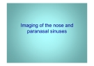 Imaging of the nose and paranasal sinuses