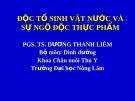 ĐỘC TỐ SINH VẬT NƯỚC VÀ SỰ NGỘ ĐỘC THỰC PHẨM