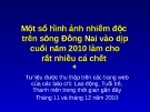 Một số hình ảnh nhiễm độc trên sông Đồng Nai vào dịp cuối năm 2010 làm cho rất nhiều cá chết 