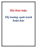 Bài thảo luận thị trường cạnh tranh hoàn hảo