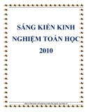 Sáng kiến kinh nghiệm toán học 2010