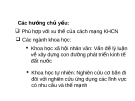 Các hướng chủ yếu của khoa học - công nghệ