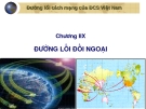 Bài : Đường lối cách mạng của ĐCS Việt Nam Chương IIX ĐƯỜNG LỐI ĐỐI NGOẠI