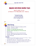 Bài giảng Mạng nơ-ron nhân tạo _ trường Đại học Cần thơ