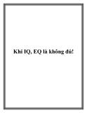 Khi IQ, EQ là không đủ