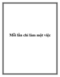 Mỗi lần chỉ làm một việc