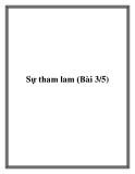 Sự tham lam (Bài 3/5)