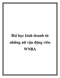 Bài học kinh doanh từ những nữ vận động viên WNBA