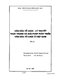 Văn hóa tổ chức- lý thuyết thực trạng và giải pháp phát triển văn hoá tổ chức ở Việt Nam