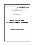 Luận văn nghiên cứu hoạt động của mạng chuyển mạch chùm quang