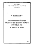 Các phương thức giải quyết tranh chấp kinh tế hiện nay ở nước ta và xu thế lựa chọn