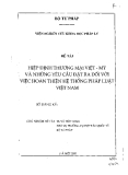 Hiệp định thương mại Việt -Mỹ với những yêu cầu đặt ra đối với việc hoàn thiện hệ thống pháp luật Việt Nam