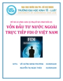 Môn lý thuyết tài chính tiền tệ : đề tài 'Vốn đầu tư nước ngoài trực tiếp FDI ở Việt Nam"