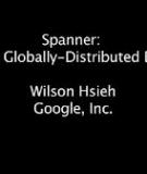 Spanner: Google’s Globally-Distributed Database