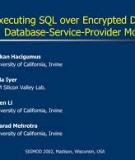 Executing SQL over Encrypted Data in the Database-Service-Provider Model
