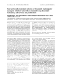 Báo cáo khoa học: Two functionally redundant isoforms of Drosophila melanogaster eukaryotic initiation factor 4B are involved in cap-dependent translation, cell survival, and proliferation