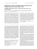 Báo cáo khóa học:  Identiﬁcation of residues controlling transport through the yeast aquaglyceroporin Fps1 using a genetic screen