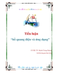 Tiểu luận “  hồ quang điện và ứng dụng”