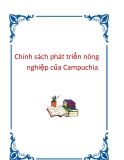 Chính sách phát triển nông nghiệp của Campuchia.