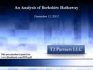 An Analysis of Berkshire Hathaway 2012