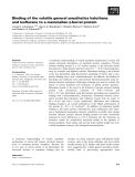 Báo cáo khoa học: Binding of the volatile general anesthetics halothane and isoﬂurane to a mammalian b-barrel protein