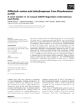 Báo cáo khoa học: N-Methyl-L-amino acid dehydrogenase from Pseudomonas putida A novel member of an unusual NAD(P)-dependent oxidoreductase superfamily