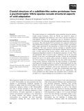 Báo cáo khoa học: Crystal structure of a subtilisin-like serine proteinase from a psychrotrophic Vibrio species reveals structural aspects of cold adaptation