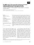 Báo cáo khoa học: An NMR study of the interaction between the human copper(I) chaperone and the second and ﬁfth metal-binding domains of the Menkes protein