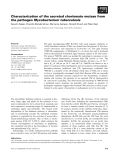 Báo cáo khoa học: Characterization of the secreted chorismate mutase from the pathogen Mycobacterium tuberculosis