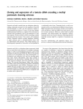 Báo cáo khoa học: Cloning and expression of a tomato cDNA encoding a methyl jasmonate cleaving esterase