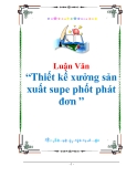 Luận Văn 'Thiết kế xưởng sản xuất supe phốt phát đơn "