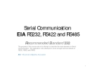 Serial Communication EIA RS232, RS422 and RS485
