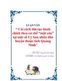 Thủ tục hành chính tại một số Uỷ ban nhân dân huyện