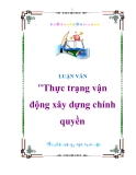 Luận văn- đề tài :  "Thực trạng vận động xây dựng chính quyền"