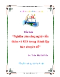 Luận Văn : " PHÂN TÍCH QUẢN TRỊ BÁN HÀNG  CỦA CÔNG TY SABECO"