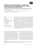 Báo cáo khoa học: Production and characterization of a noncytotoxic deletion variant of the Aspergillus fumigatus allergen Aspf1 displaying reduced IgE binding