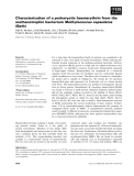 Báo cáo khoa học: Characterization of a prokaryotic haemerythrin from the methanotrophic bacterium Methylococcus capsulatus (Bath)