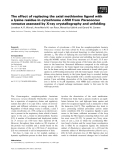 Báo cáo khoa học: The effect of replacing the axial methionine ligand with a lysine residue in cytochrome c-550 from Paracoccus versutus assessed by X-ray crystallography and unfolding