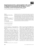 Báo cáo khoa học: Experimental proof for a signal peptidase I like activity in Mycoplasma pneumoniae, but absence of a gene encoding a conserved bacterial type I SPase