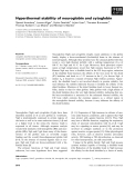 Báo cáo khoa học: Hyperthermal stability of neuroglobin and cytoglobin