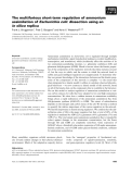 Báo cáo khoa học: The multifarious short-term regulation of ammonium assimilation of Escherichia coli: dissection using an in silico replica