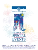 SPECIAL EVENT PERMIT APPLICATION THE CITY OF SAN DIEGO OFFICE OF SPECIAL EVENTS