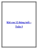 Khi con 12 tháng tuổi – Tuần 5