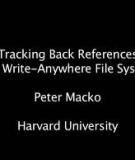 Tracking Back References in a Write-Anywhere File System