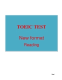 TOEIC TEST (New Format Reading )