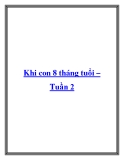 Khi con 8 tháng tuổi – Tuần 2